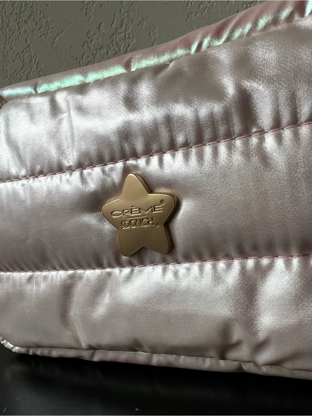 NWT The Crème Shop x Hollywood Limited Edition Pink Puffer Makeup Cosmetic Bag